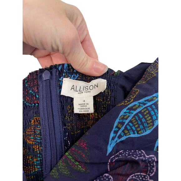 NWT Allison New York Flora Mini Dress in Navy Floral - 4 - Picture 8 of 13
